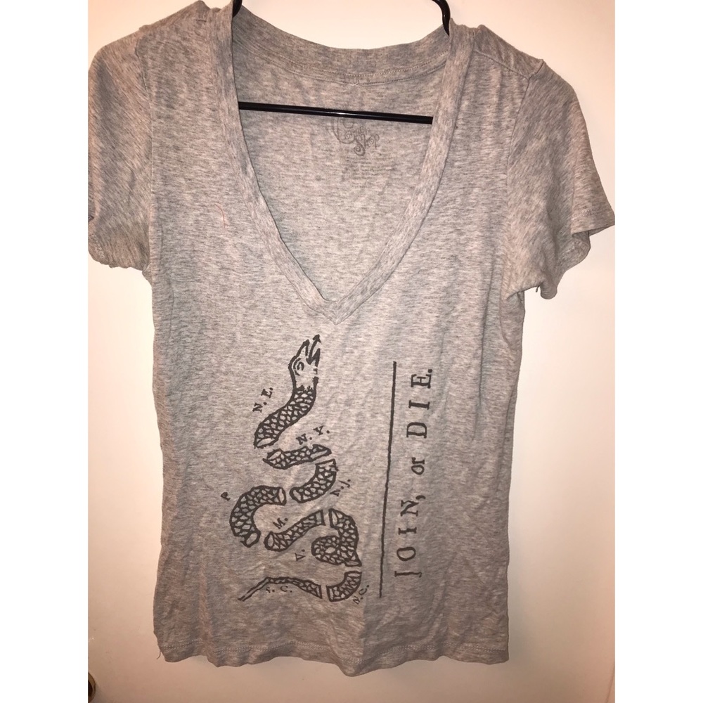 Grey Join or die t shirt